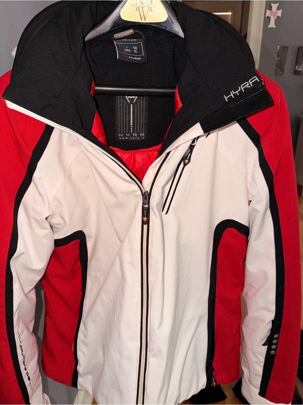Women's Red & White Softshell Jacket